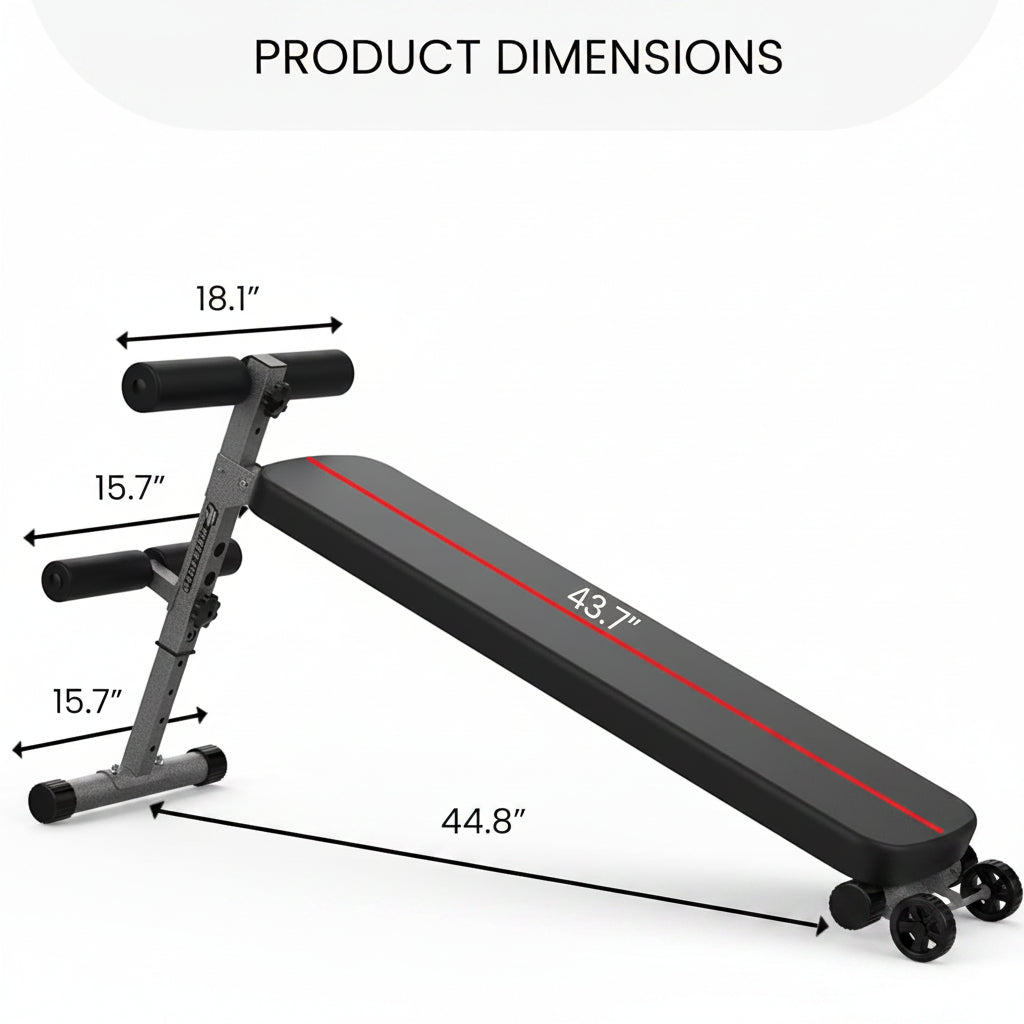 Bench with Reverse Crunch Handle - بنش حديد متحرك