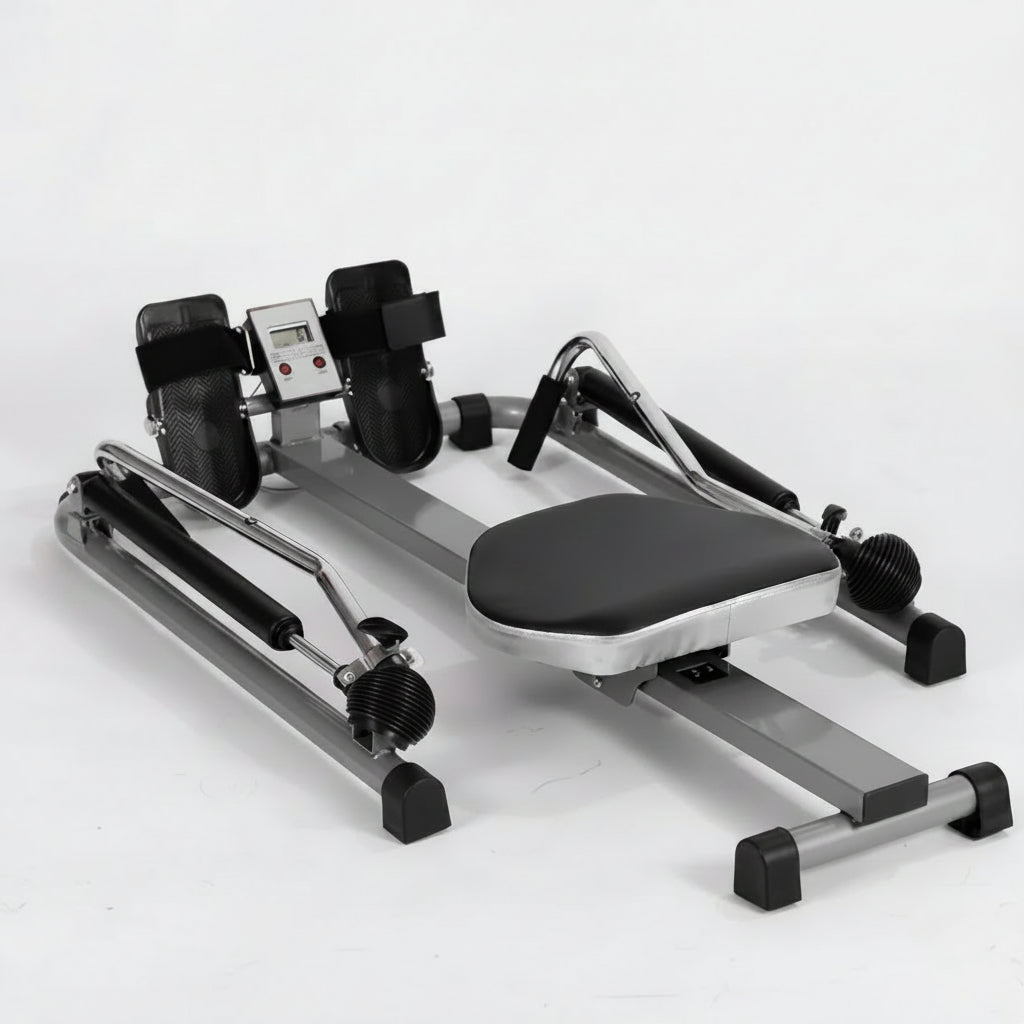 GYMAX Hydraulic Rowing Machine – 110LBS Resistance, LCD Monitor | brothersshop