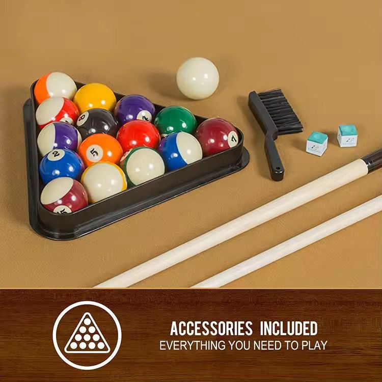 8ft wooden pool table