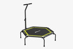MDBuddy Fitness Trampoline with Adjustable Handrail
