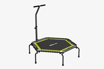 MDBuddy Fitness Trampoline with Adjustable Handrail