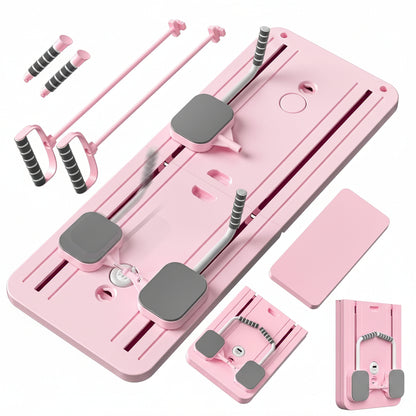 Pink and gray grooming tool set on a white background