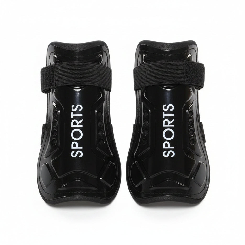 ⚽【High-strength Material】This soccer shin guards are made of high quality PE material with high strength, highly breathable with EVA sponge inside to give you great protection when playing soccer games.
