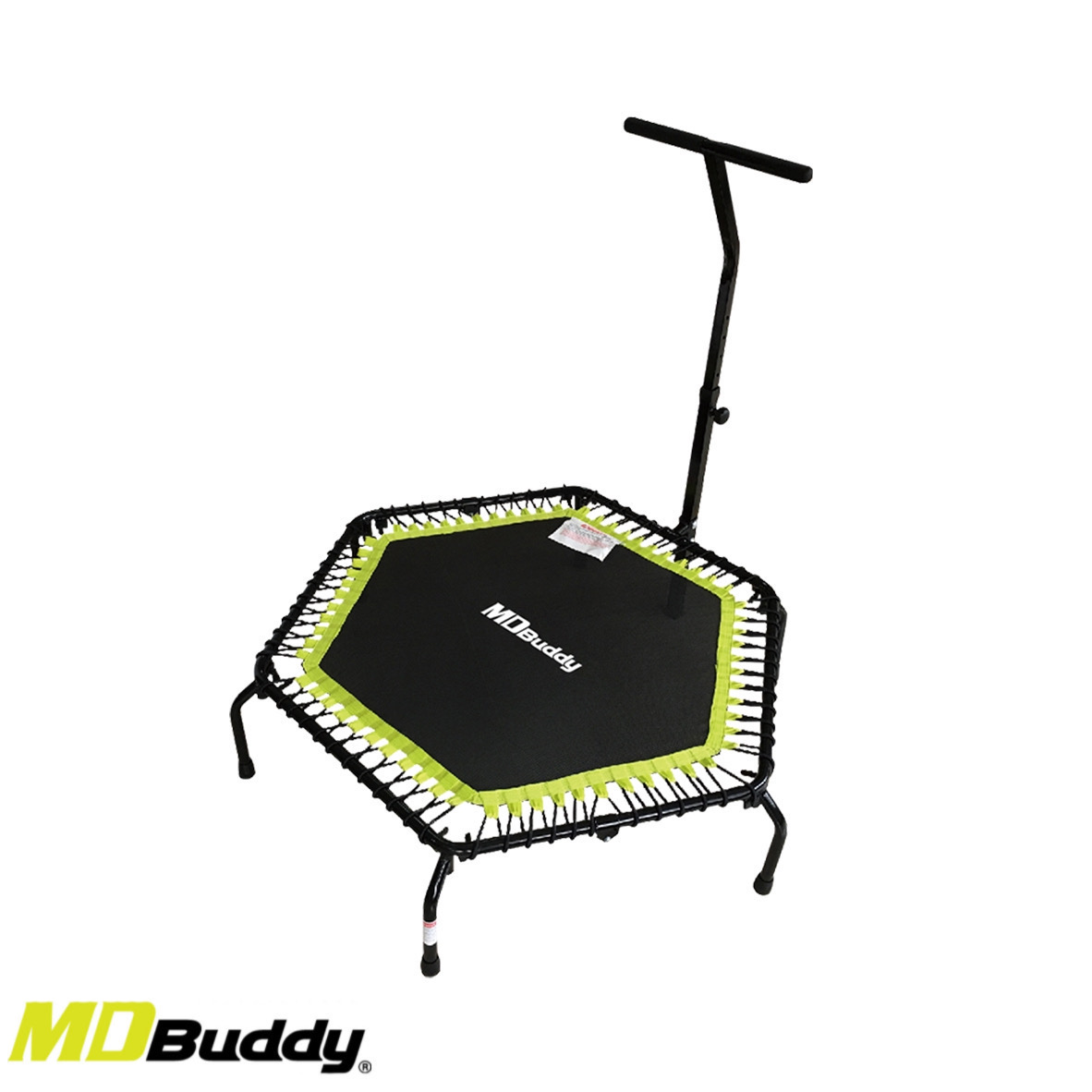 MDBuddy Fitness Trampoline with Adjustable Handrail
