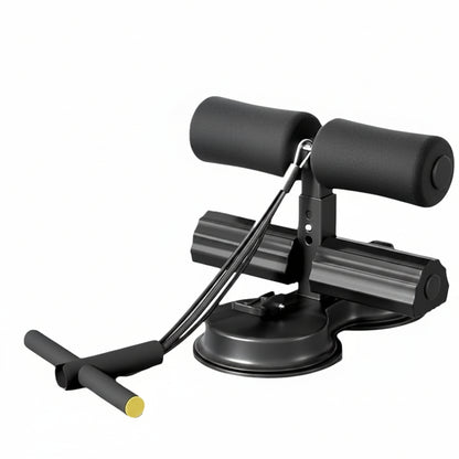 [Strong, Stable, Double Suction Cups]- Featuring 10.63" super-large rubber double suction cups with strong adsorption force, and thickened steel pipes that support over 220 lbs. The soft, comfortable foam handle ensures a focused and stable workout experience. A reliable and worthwhile abs workout equipment.
