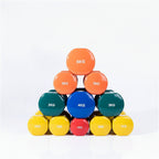 Set of colorful dumbbells 