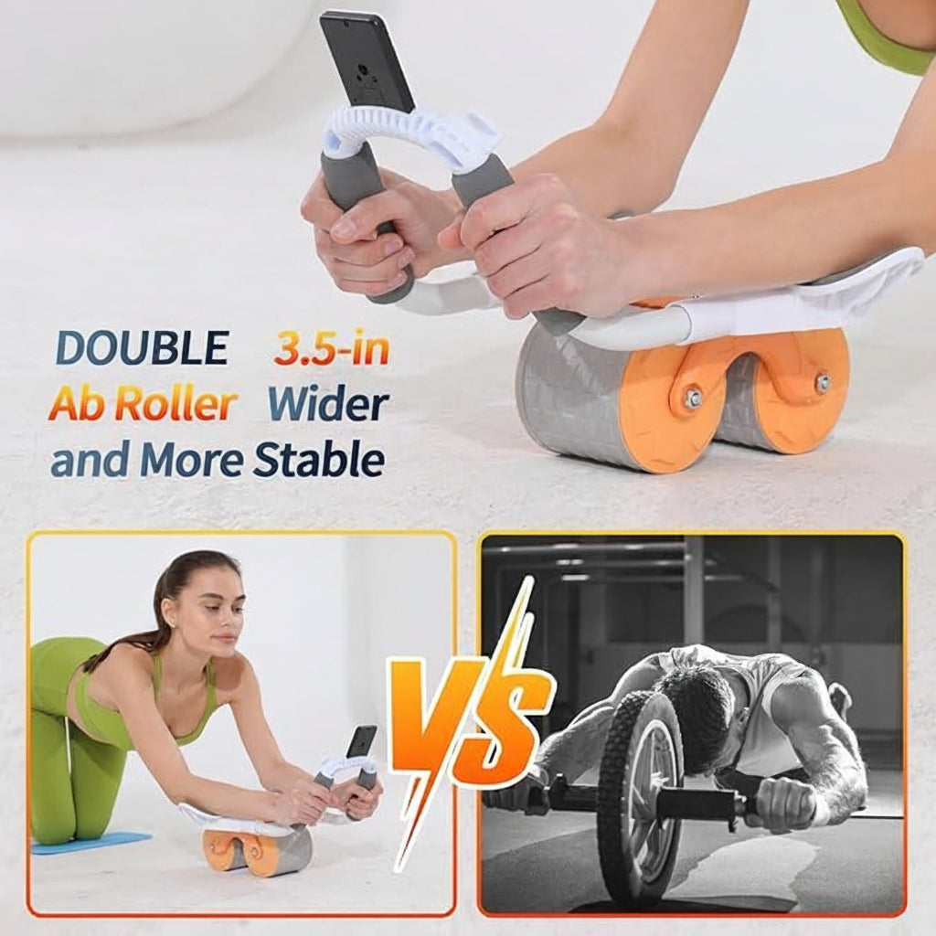 【GROW 6-PACKS FASTER AND SAFER】The amazing abs roller kit helps men and women burn fat faster and sculpt your 6-pack! This roller is specifically designed to tone your body!
