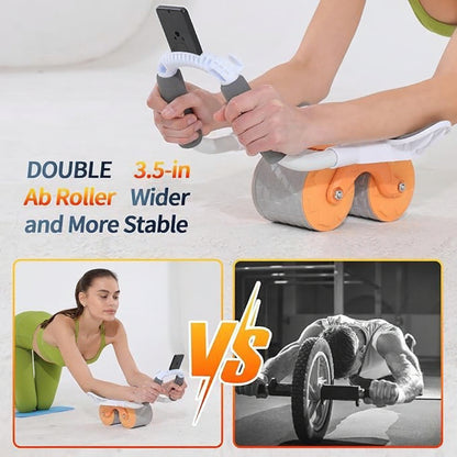 【GROW 6-PACKS FASTER AND SAFER】The amazing abs roller kit helps men and women burn fat faster and sculpt your 6-pack! This roller is specifically designed to tone your body!
