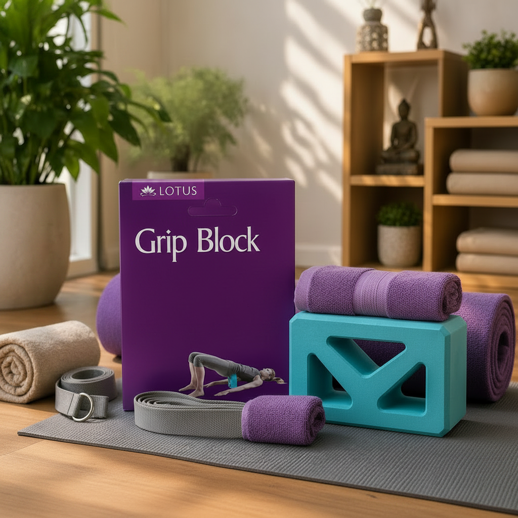Yoga block with grip - يوجا بلوك مع مقبض