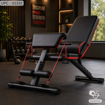 Adjustable Weight Bench – 7 Positions | بنش تدريب مع ركاي قابل للتعديل