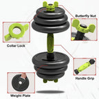 adjustable dumbbell and barbell set / طقم بار وكتيلبيل