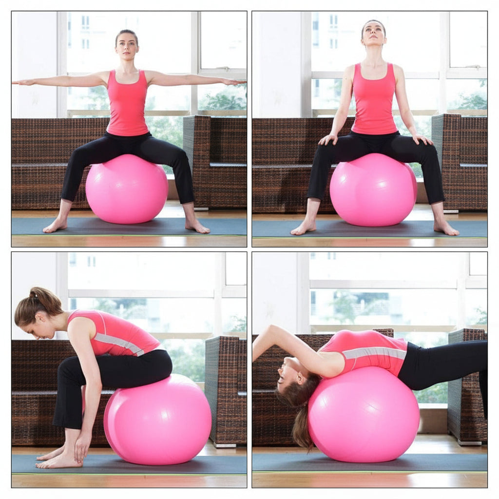 Yoga Ball Anti-Burst With Air Pump | كرة يوغا مضادة للانفجار مع مضخة