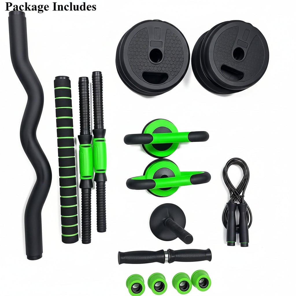 adjustable dumbbell and barbell set / طقم بار وكتيلبيل