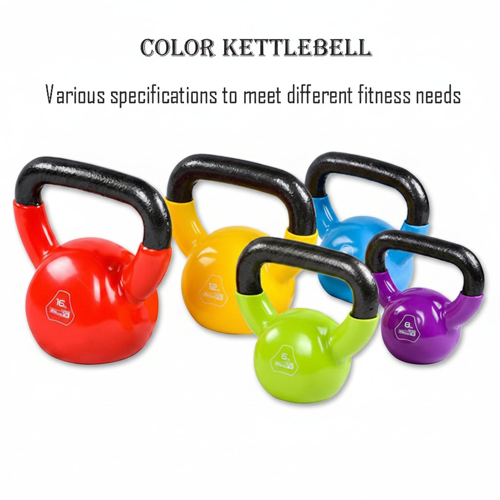 Easy identification - The kettlebell is available from 4 to 16 kg. The different colours and imprinted kg markings make it easier to keep them apart.
