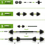 adjustable dumbbell and barbell set / طقم بار وكتيلبيل