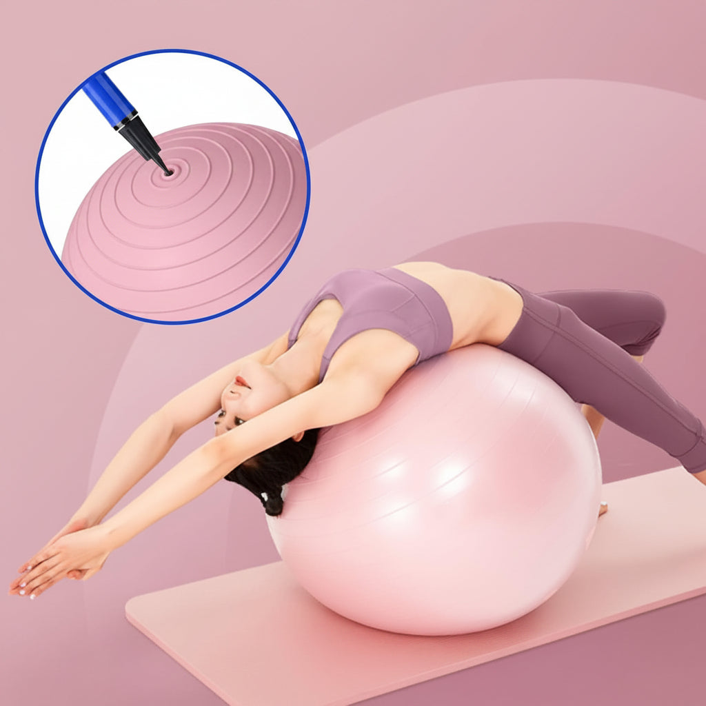 Yoga Ball Anti-Burst With Air Pump | كرة يوغا مضادة للانفجار مع مضخة