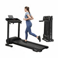 running on a treadmill with a control panel and brand name visible