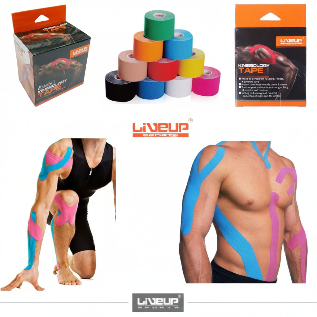 PREMIUM QUELITY: The sports tape is made of cotton and glue, which is breathable and skin-friendly, 5 cm x 5 m.

