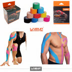 PREMIUM QUELITY: The sports tape is made of cotton and glue, which is breathable and skin-friendly, 5 cm x 5 m.

