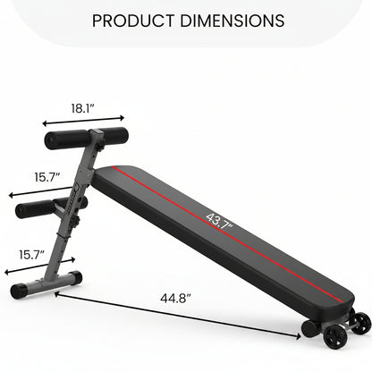Bench with Reverse Crunch Handle - بنش حديد متحرك