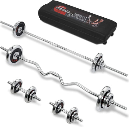 55KG Complete Barbell & Dumbbell Weight Set
