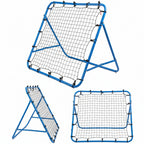 Red sports training net with black mesh on a white background
