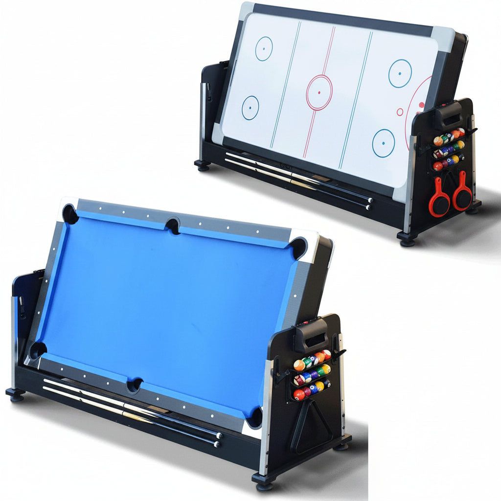 Two sports training boards, one with a hockey rink diagram and the other with a blue surface and colorful markers.