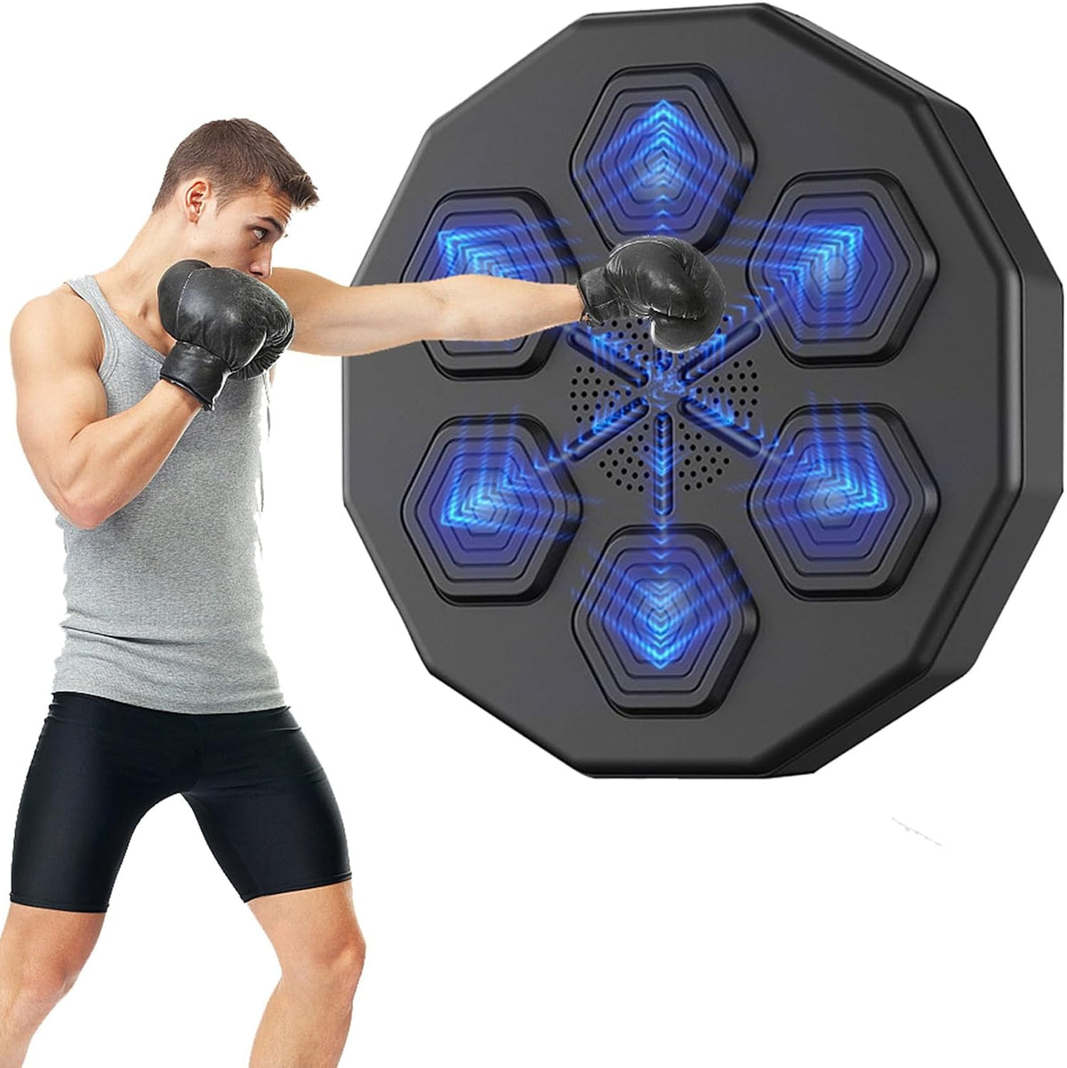 🥊【High security】boxing wall target lightweight design makes it easy to move and store, making it a perfect addition to your home gym or workout space. The carefully optimized pu give it moderate thickness and hardness. It won't dent even if you hit it for a long time. The included boxing gloves can also protect your hands well.
