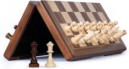 شطرنج 2 في 1 -  Wooden Folding Chess