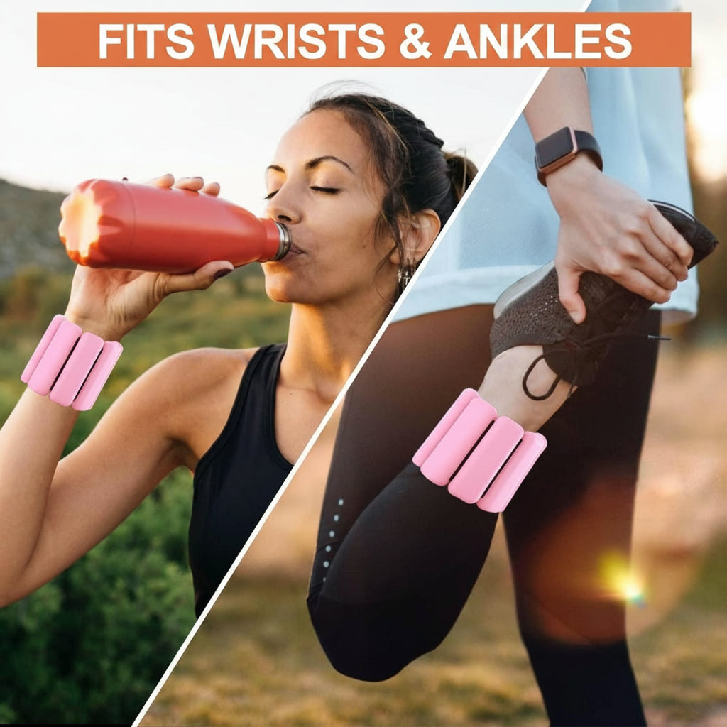 Wrist & Ankle Weights - 2PCS Silicone Waterproof | أثقال المعصم والكاحل