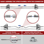 55KG Complete Barbell & Dumbbell Weight Set