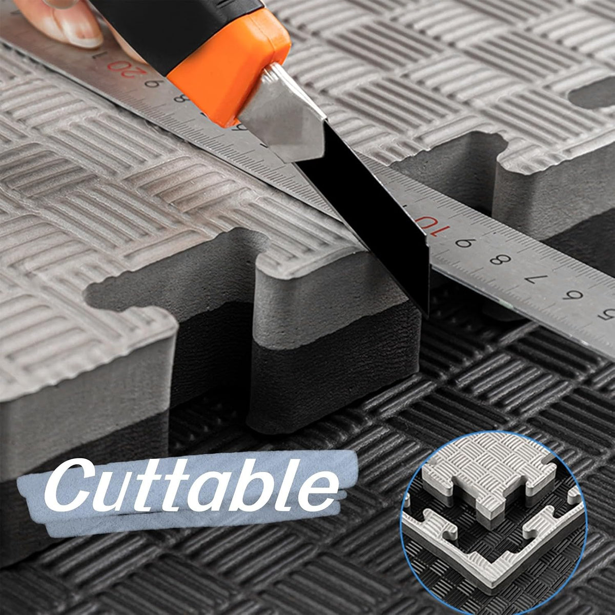 Interlocking Gym Mats 3CM  - ارضيات فوم ٣ متر