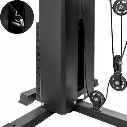 COMODIDAD AJUSTABLE. La multifuncional cuenta con un asiento ajustable que se adapta a diferentes alturas, permitiendo una experiencia de ejercicio cómoda y segura. Con una altura máxima por usuario de 190 cm, es perfecta para una variedad de personas.
