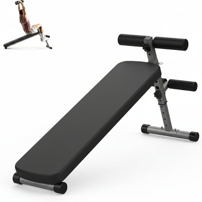 FF Finer Form Gym-Quality Sit Up Bench with Reverse Crunch Handle - Solid Ab Workout Equipment for Your Home Gym. More Effective than an Ab Machine or Ab Roller. Get a Great Abdominal Workout at Home
