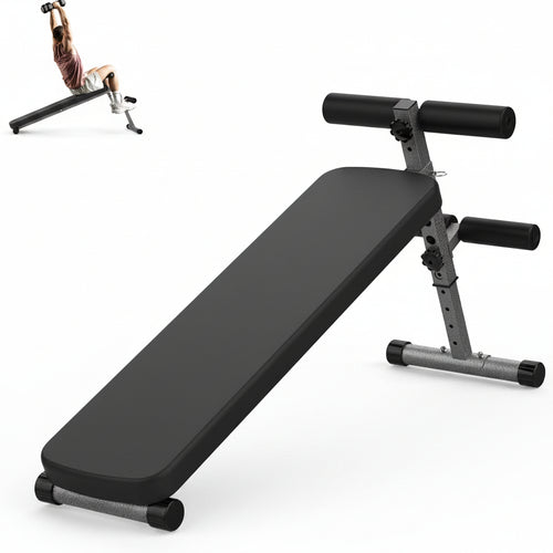 FF Finer Form Gym-Quality Sit Up Bench with Reverse Crunch Handle - Solid Ab Workout Equipment for Your Home Gym. More Effective than an Ab Machine or Ab Roller. Get a Great Abdominal Workout at Home
