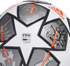 Close-up of an Adidas soccer ball with FIFA Quality Pro label
