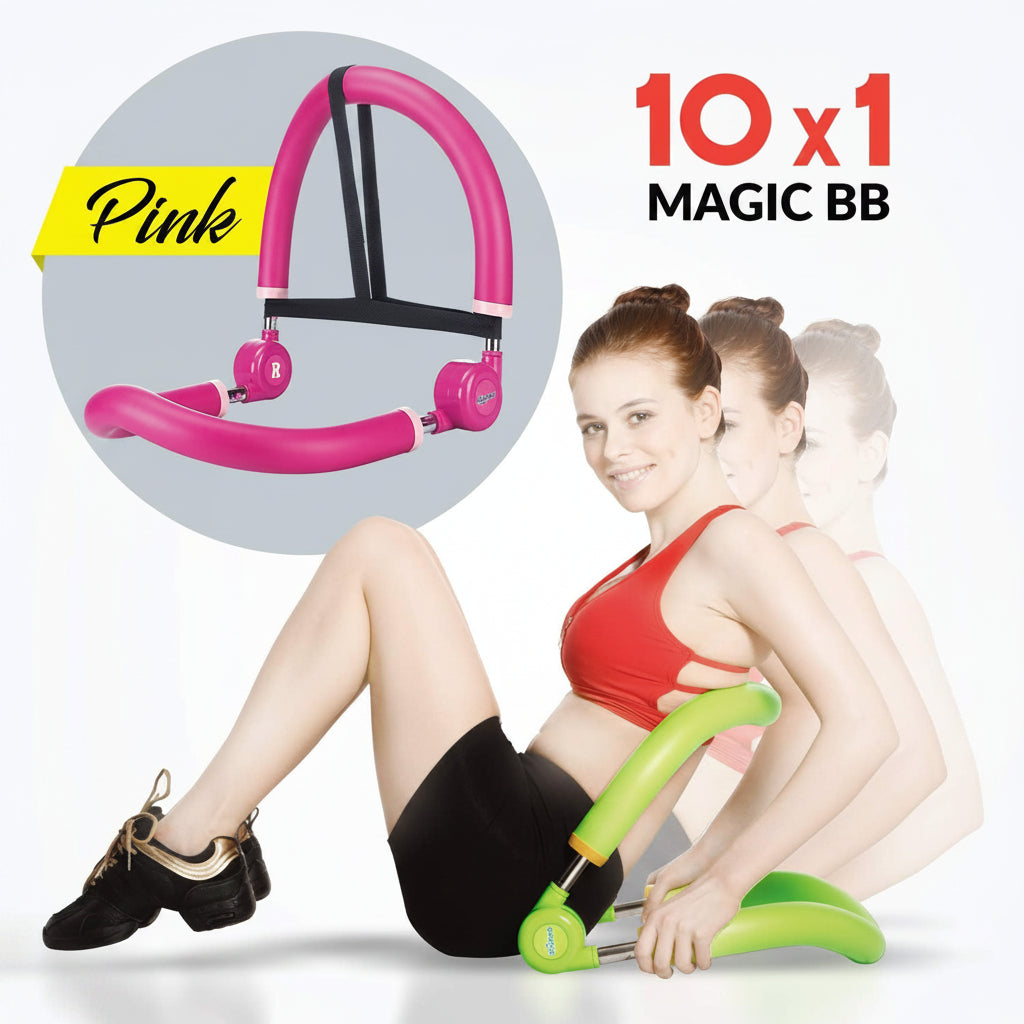 Unique compact design: Magic BB provides a Lightweight, Portable, and effective system with Soft Foam Padded Arm. This fitness device is easy to carry, assemble and store that allows you to exercise anywhere and anytime
