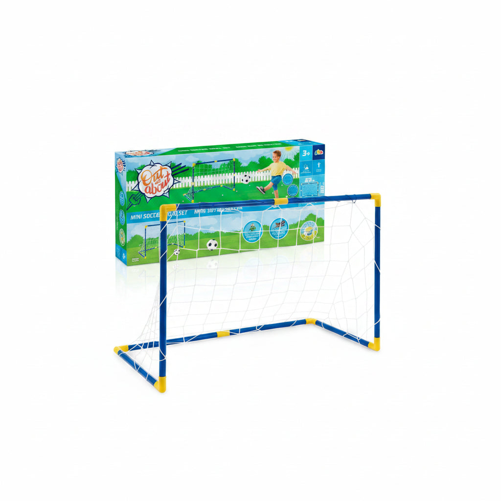 Includes 10 bars, 10 connectors, 1 football, 1 pump, 1 net, and 2 pegs—everything needed to start playing immediately.
