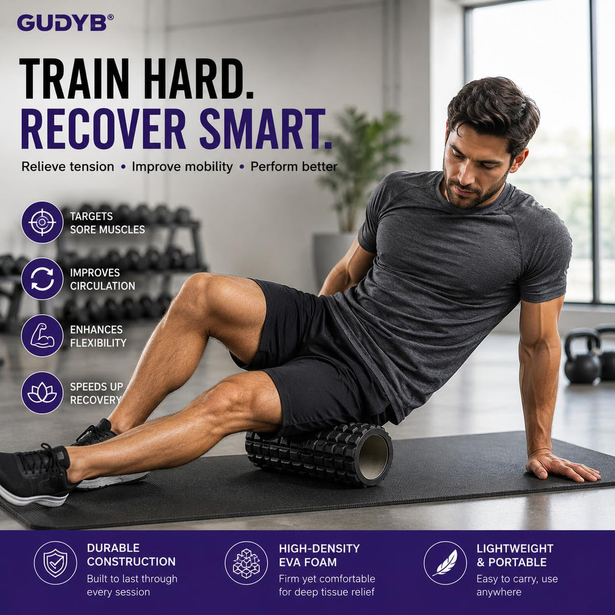 SUITABLE FOR ALL FITNESS LEVELS:The foam roller works for everyone—whether you practice yoga, train at the gym, swim, run, or follow a general fitness routine.