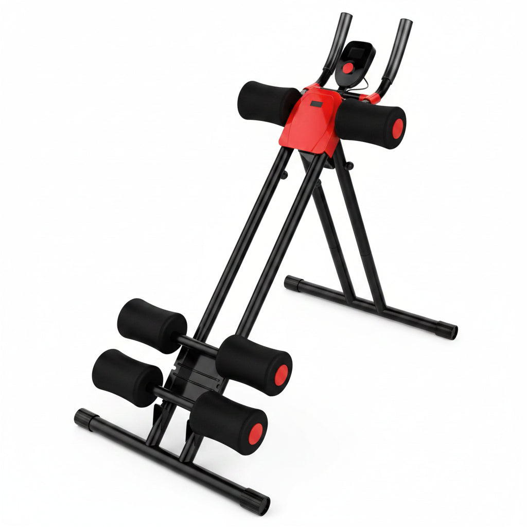Fitness ab Machine, ab Workout Equipment for Home Gym, Height Adjustable ab Trainer, Foldable Fitness Equipment Leg Thigh Side Shaper
