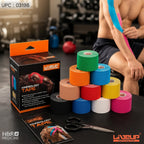 DURABLE: The muscle tape is tear-resistant, durable and waterproof, widely used in therapy and sports sector.
