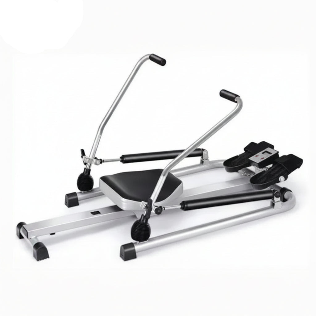 GYMAX Hydraulic Rowing Machine – 110LBS Resistance, LCD Monitor | brothersshop