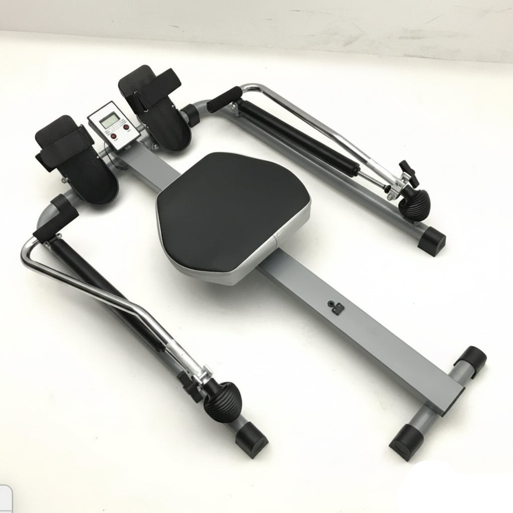 GYMAX Hydraulic Rowing Machine – 110LBS Resistance, LCD Monitor | brothersshop