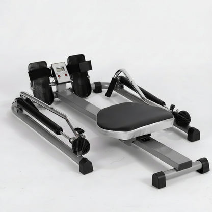 GYMAX Hydraulic Rowing Machine – 110LBS Resistance, LCD Monitor | brothersshop