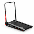 Portable treadmill with handle on a white background