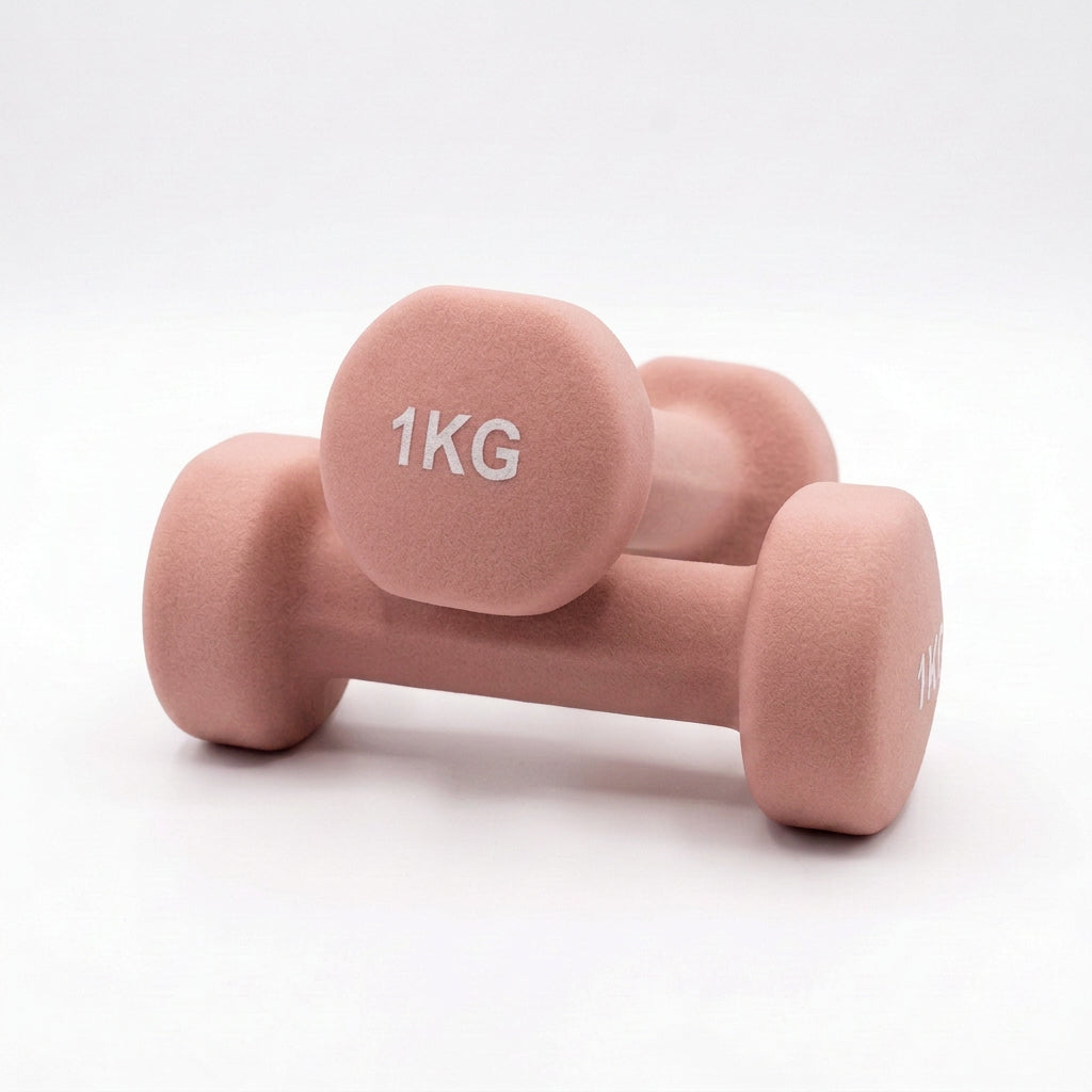 Dumbbells 1 kg rose gold by pair