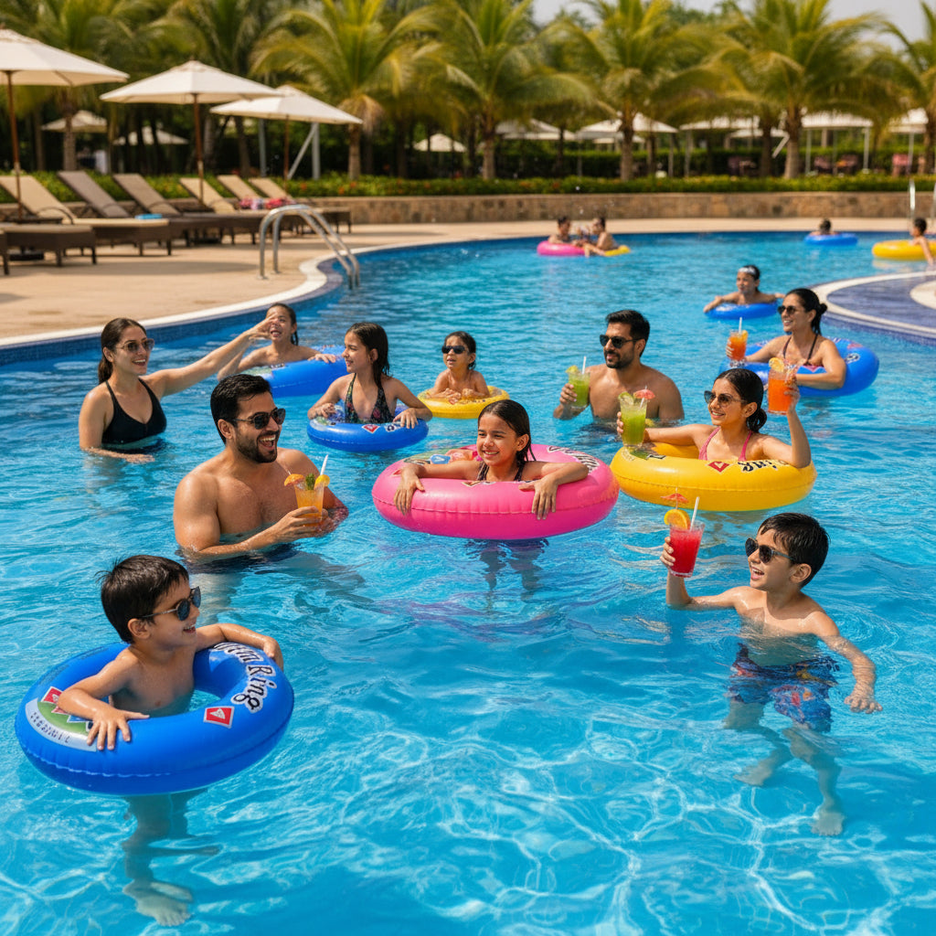 : Whether you are lounging in the backyard pool, floating down a lazy river, or packing for a tropical beach vacation, this classic inner tube is the perfect addition to any summer water activity.

