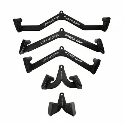 Black power grip handles with 'LARA STAR' branding on a white background