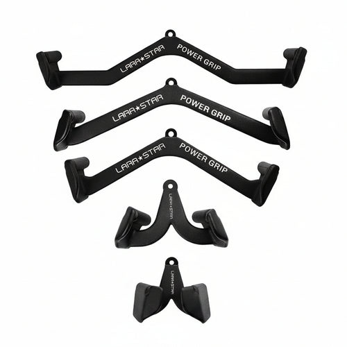 Black power grip handles with 'LARA STAR' branding on a white background