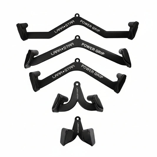Black power grip handles with 'LARA STAR' branding on a white background